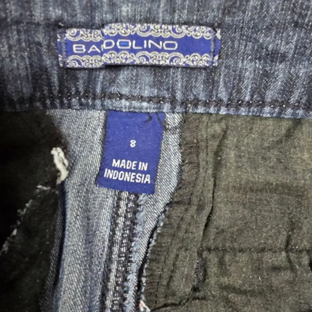 Badolino Dark Blue Denim Shorts Stretch Size 8